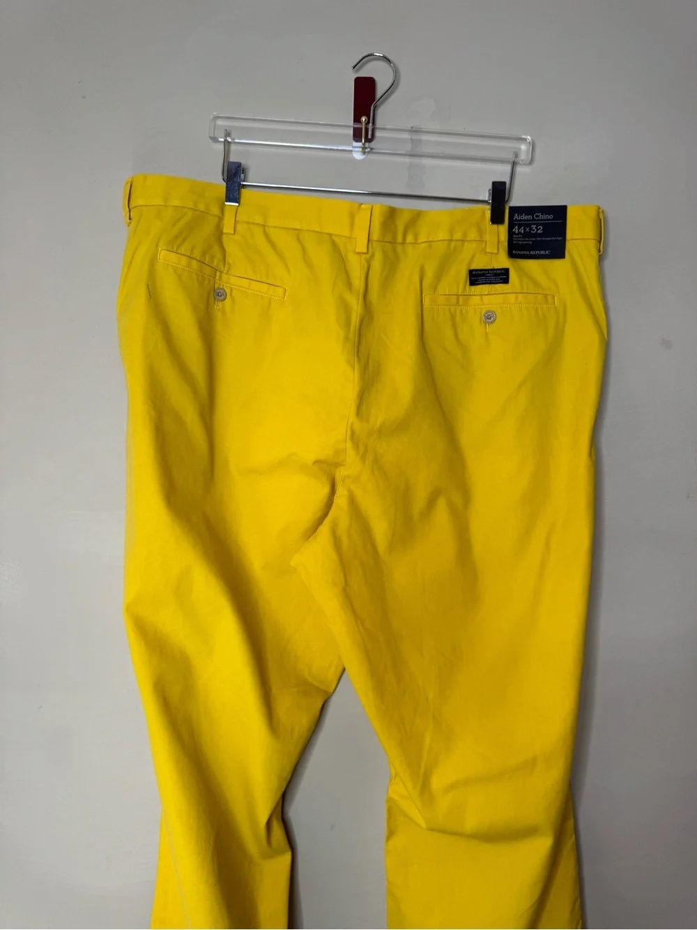 Banana Republic Aiden Chino Pants 44x32 Yellow Slim Fit Stretch Chinos NWT
